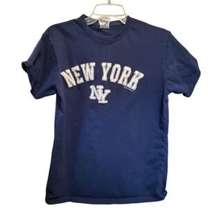 City Thredz New York NY Graphic T Shirt Navy Blue Mens Size Medium